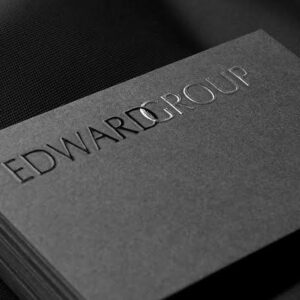 350gram Embossed Metallic Business cards